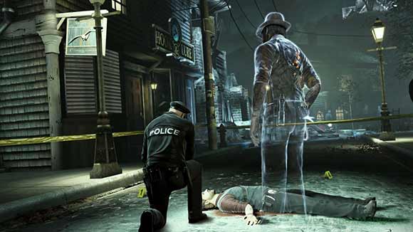 El principio de Murdered Soul Suspect, con el cuerpo caliente del protagonista y música de Jason Graves.