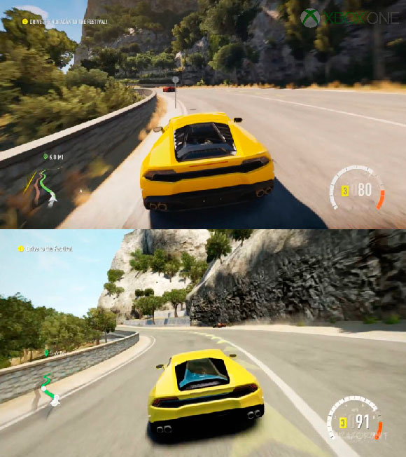 Poner Forza Horizon 2 Xbox One frente a Xbox 360 nos hace ver la nueva generación en acción.