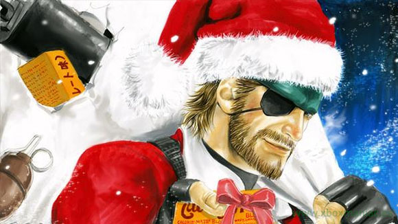 Snake en Navidad 2014... o Big Boss... Kojima nunca falla si hay cajas por medio.