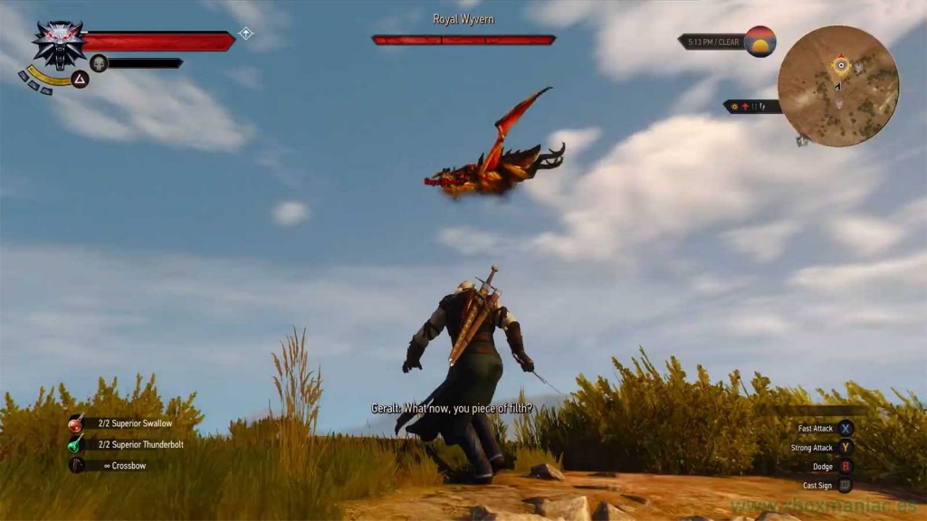 Así se vería este vídeo gameplay de The Witcher 3 de The Witcher 3 Wild Hunt a los 900p de Xbox One.