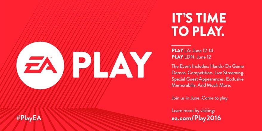 EA confirma el horario del EA Play 2016. EA confirma el horario del EA Play 2016.