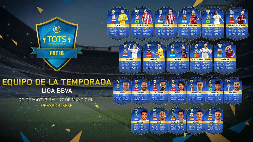 TOTS 2016 Liga BBVA TOTS 2016 Liga BBVA