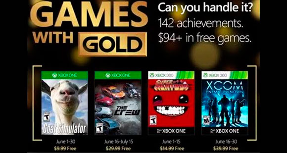 Los Games with Gold de junio 2016 para Xbox One y 360 son estos.