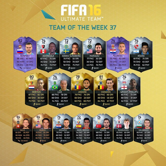 FIFA 16 Ultimate Team Semana 37 FIFA 16 Ultimate Team Semana 37