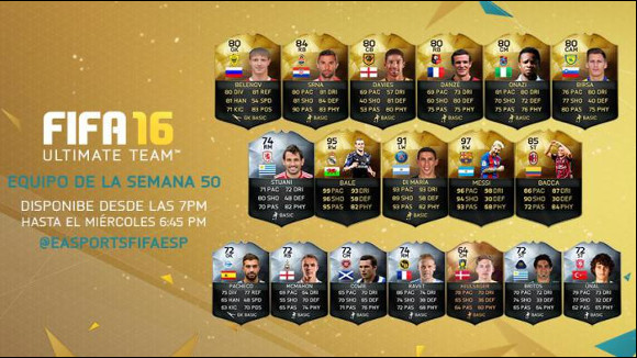 FIFA 16 Ultimate Team Semana 50