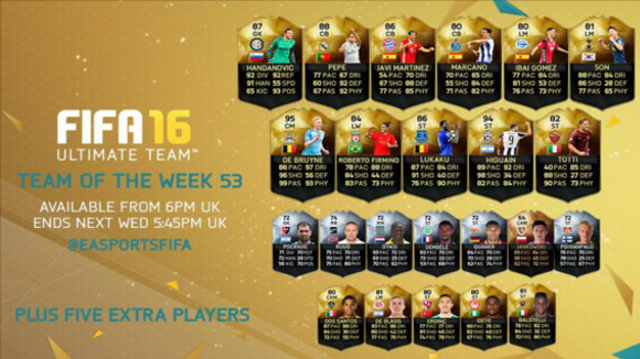 FIFA 16 Ultimate Team Semana 53