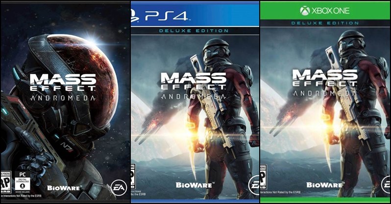Todo sobre Mass Effect Andromeda : portadas oficiales de PC, Xbox One y PlayStation 4.