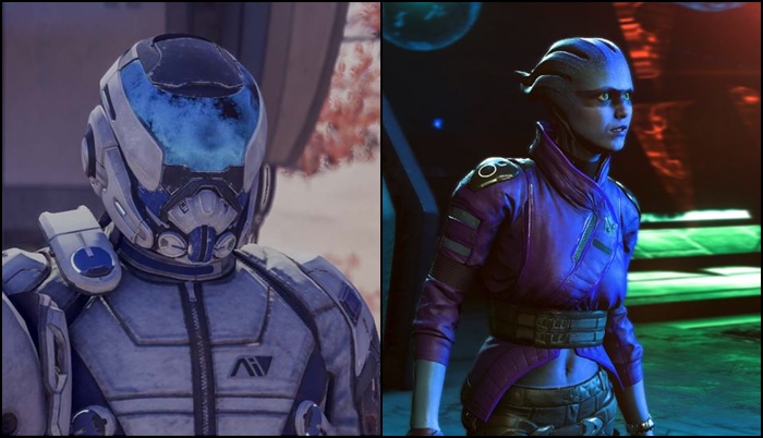 Liam y PeeBee, son dos personajes de Mass Effect Andromeda parte del equipo de Ryder