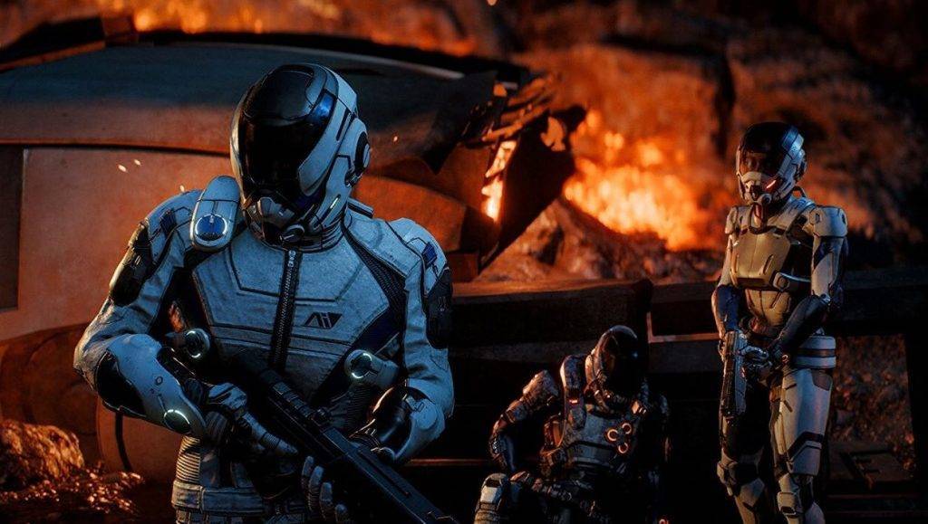 Nuevas capturas de Mass Effect Andromeda: el equipo humano de la Tempest se haya en problemas.