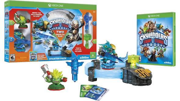 Y esto es todo lo que incluye, con cartas, figuras, gemas y el nuevo trono de Skylanders Trap Team en Xbox One. Y esto es todo lo que incluye, con cartas, figuras, gemas y el nuevo trono de Skylanders Trap Team en Xbox One.