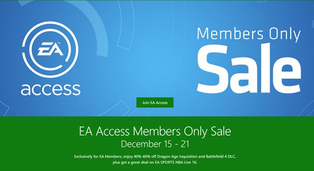 Esperemos que las rebajas a EA Access se conviertan en algo habitual. Esperemos que las rebajas a EA Access se conviertan en algo habitual.