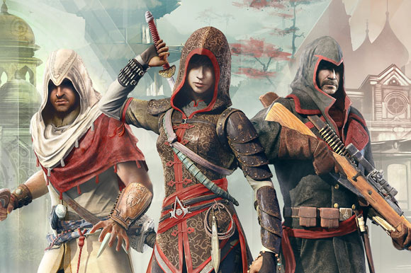 Los protagonistas en el lanzamiento de Assassins Creed Chronicles. Los protagonistas en el lanzamiento de Assassins Creed Chronicles.