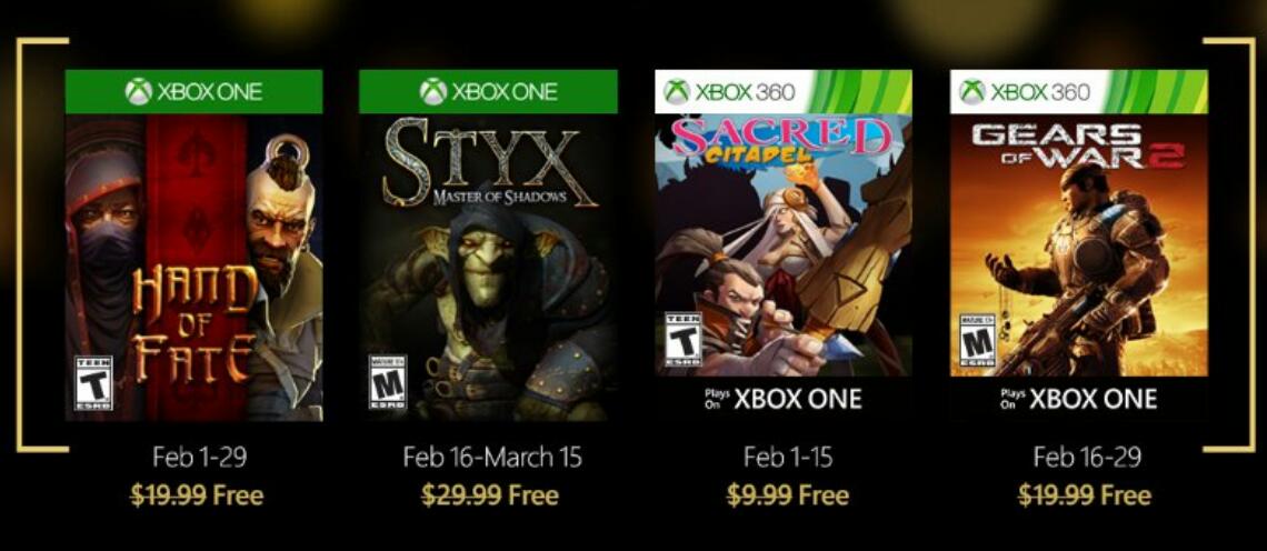 Games with Gold de febrero 2016 Games with Gold de febrero 2016