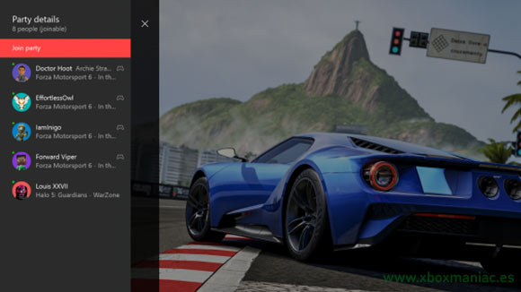 Detalles de las parties con la actualización de Xbox One enero 2016 Detalles de las parties con la actualización de Xbox One enero 2016