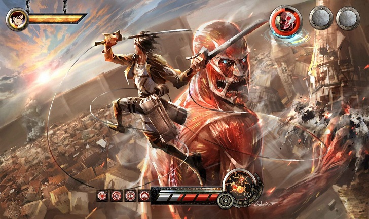Attack on Titan nos propone un juego de acción frenética contra enormes gigantes.