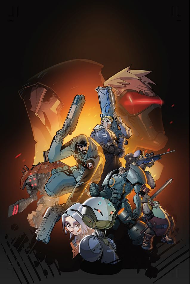 Posible portada de la novela gráfica de Overwatch o alguno de sus cómics.