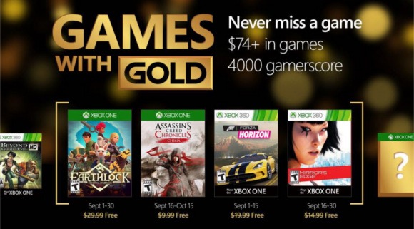 Games with gold de septiembre 2016