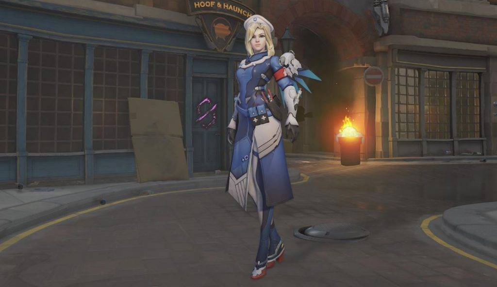 Aspecto de Médica de combate Ziegler de Mercy en el evento Rebelión de Overwatch.