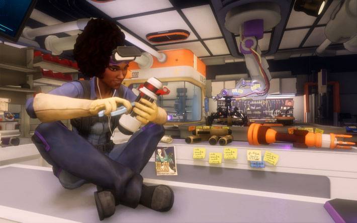 Esta es Gremlin de Agents of Mayhem, una ingeniera y mecánica que proporciona parte del arsenal. Esta es Gremlin de Agents of Mayhem, una ingeniera y mecánica que proporciona parte del arsenal.
