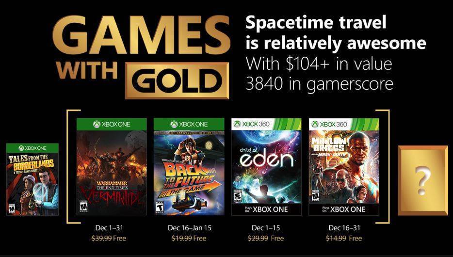 Microsoft nos descubre la colección de Games with Gold de diciembre 2017.