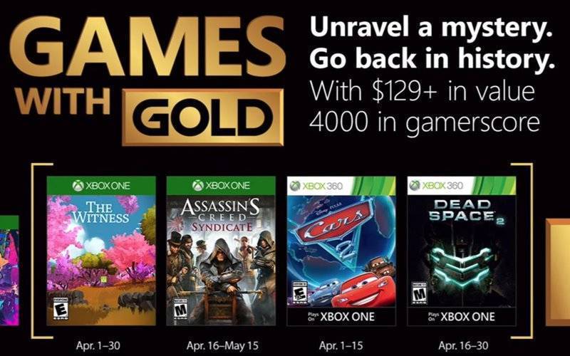 Microsoft nos descubre la colección de Games with Gold de abril 2018.