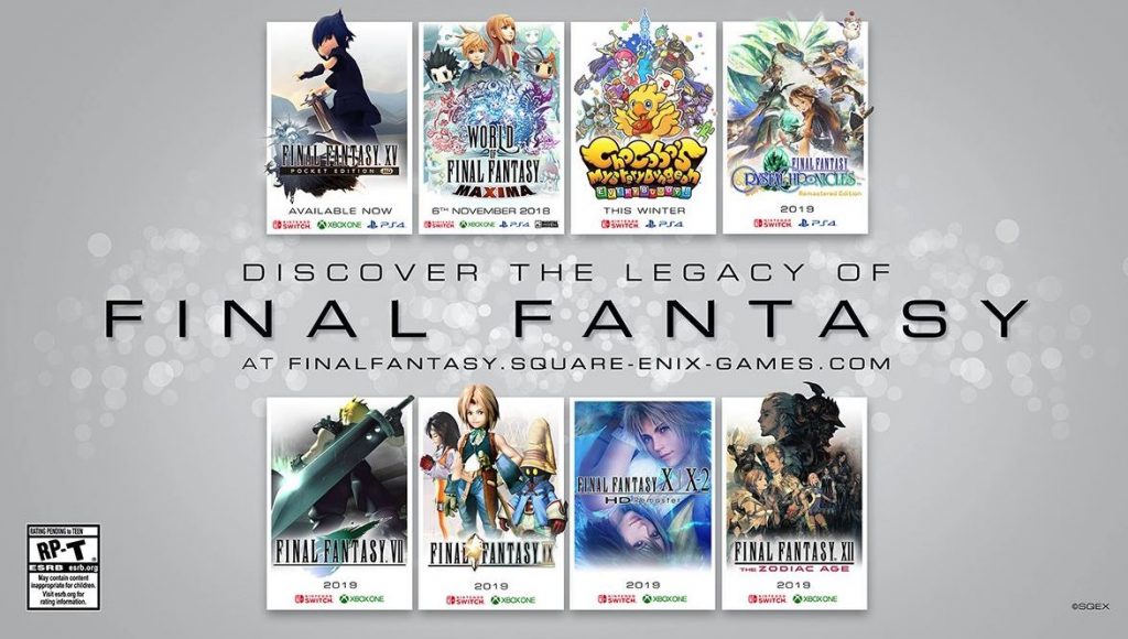Juega a la saga Final Fantasy en Xbox One con sus nuevos lanzamientos.