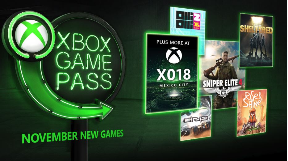 Ya puedes conocer la lista de títulos que llegan a Xbox Game Pass en noviembre 2018.