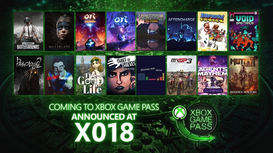 Títulos que llegaron a Xbox Game Pass con motivo del X018.